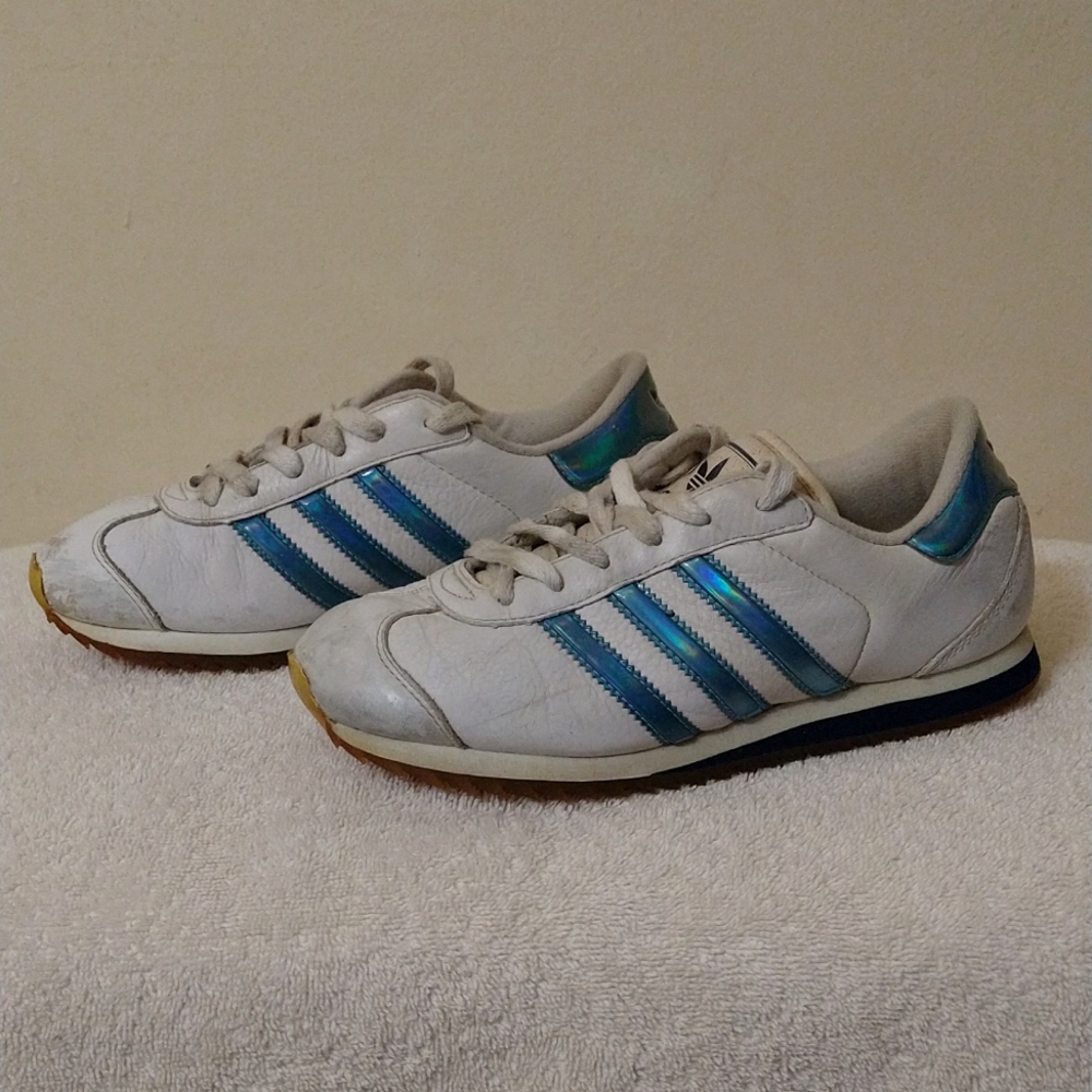 RARE Vintage 2001 Adidas Iridescent Stripe Sneakers